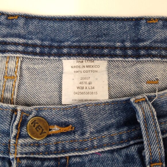 Key Industries Jeans Men W38 Relaxed Fit Heavyweight Enzyme Washed Denim 4876.45 - Picture 3 of 11